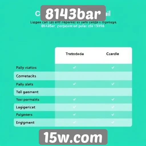 Comparação de métodos de pagamento no 8143bar